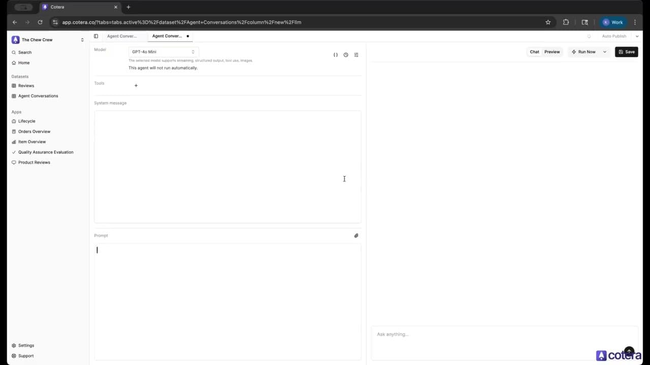 Create your first LLM column tutorial
